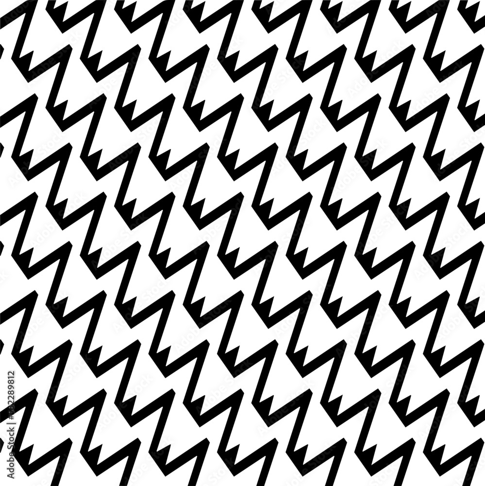 Fototapeta premium Seamless diagonal pattern. Repeat decorative design.Abstract texture for textile, fabric, wallpaper, wrapping paper.Black and white geometric wallpaper.