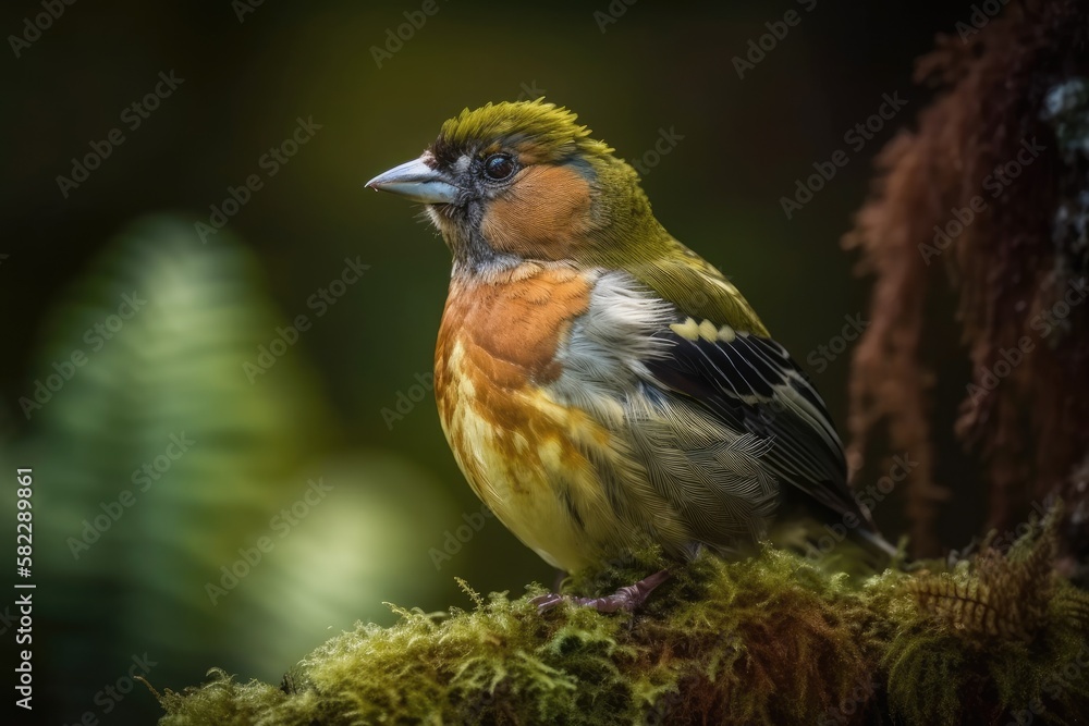 Fototapeta premium Madeira Nature Maderensis Bird. Generative AI