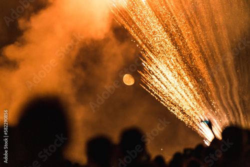 fireworks in the city