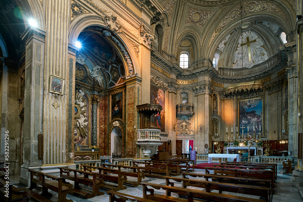 Basilica di Sant'Eustachio, baroque styled church in the Campo Marzio district of Rome, Italy	