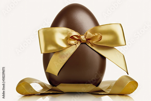 delicious and beautiful chocolate easter egg.