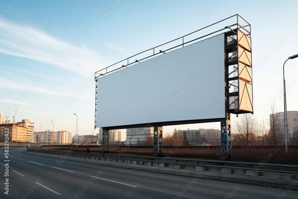 Blank billboard for advertising on highway created with AI
Blank billboard for advertising on highway created with AI
