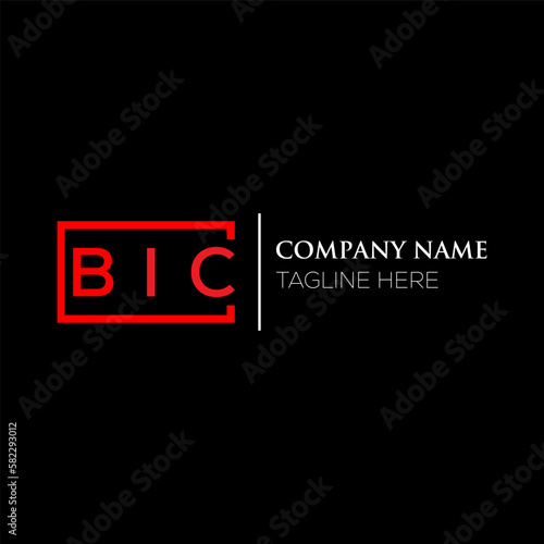 BIC letter logo design on black background. BIC creative initials letter logo concept. BIC letter design. BIC letter design on black background. BIC logo vector.
