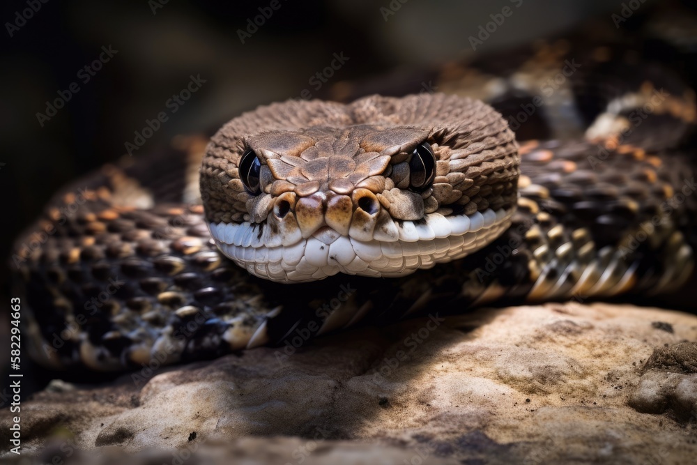A Southern Pacific Rattlesnake portrait. Generative AI A Southern Pacific Rattlesnake portrait. Generative AI