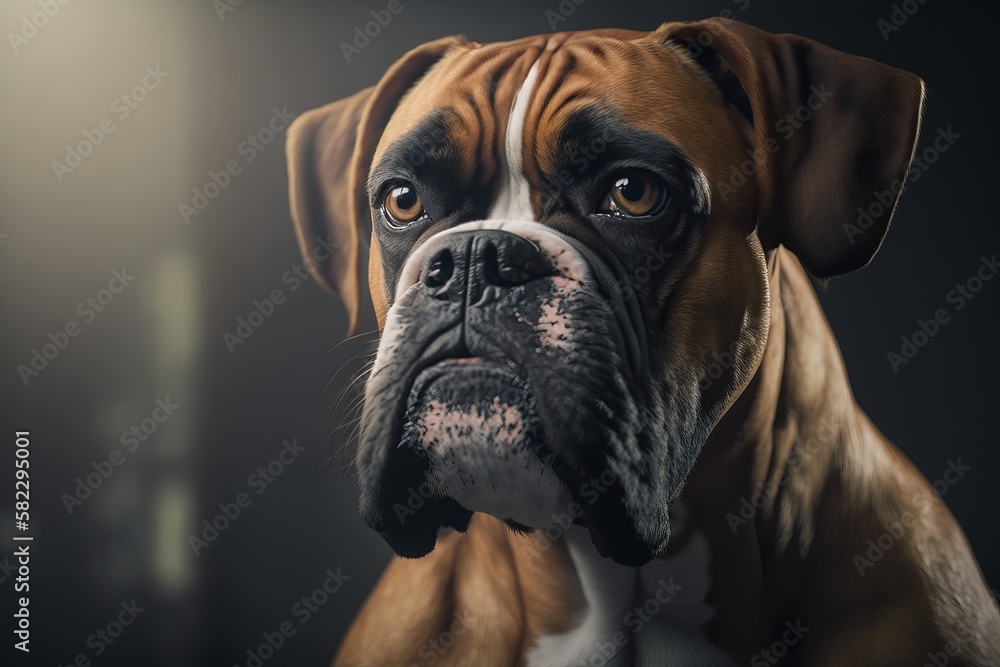 Boxer Dog Portrait