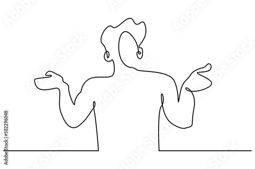 one model man showing a choice with both hands portrait concept