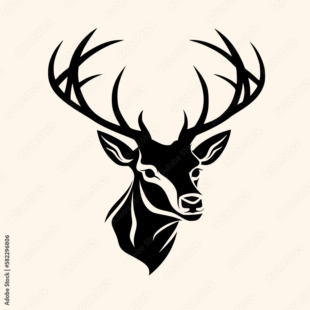 Deer vector for logo or icon, drawing Elegant minimalist style,abstract style Illustration Deer vector for logo or icon, drawing Elegant minimalist style,abstract style Illustration