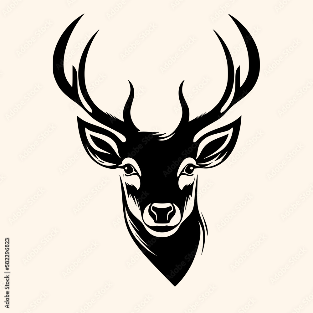 Deer vector for logo or icon, drawing Elegant minimalist style,abstract style Illustration Deer vector for logo or icon, drawing Elegant minimalist style,abstract style Illustration