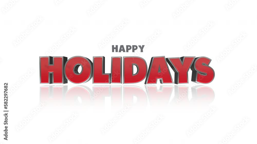 Cartoon Happy Holidays cartoon text on white gradient, motion abstract promo, winter and holidays style background Cartoon Happy Holidays cartoon text on white gradient, motion abstract promo, winter and holidays style background