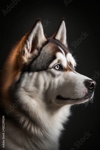 Siberian Husky Portrait © Enea