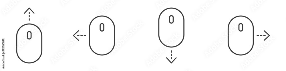 Computer mouse icons vector. Computer mouse device vector. Web site or ...
