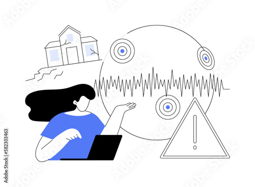 Seismology abstract concept vector illustration.