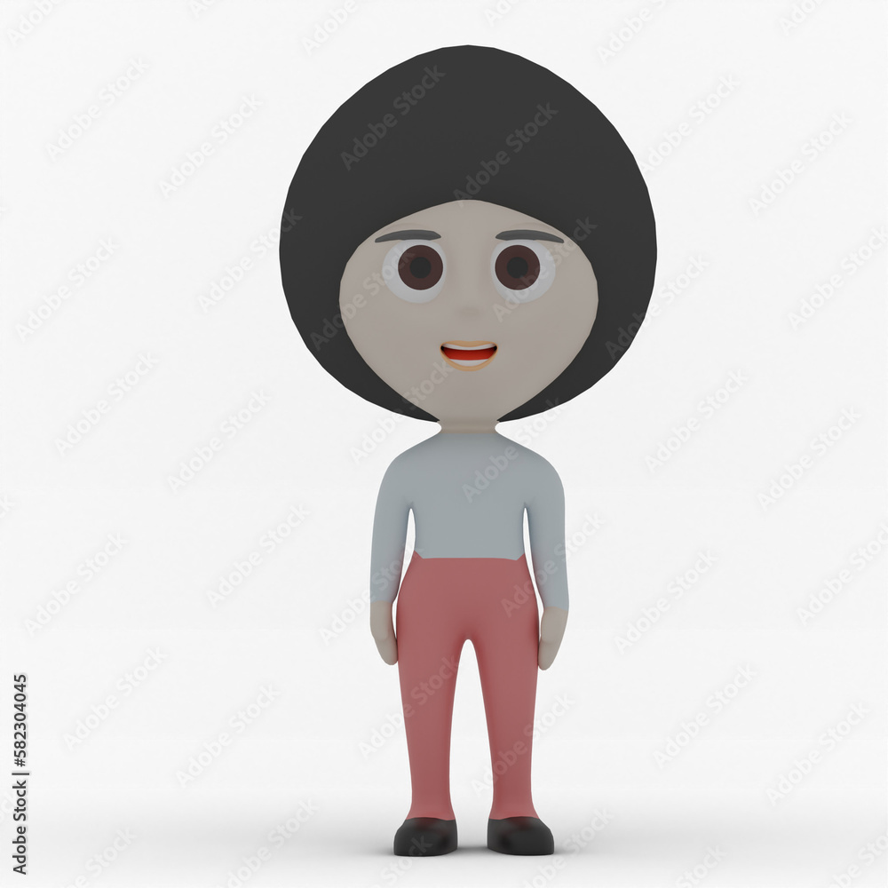 3d cute character made in 3d