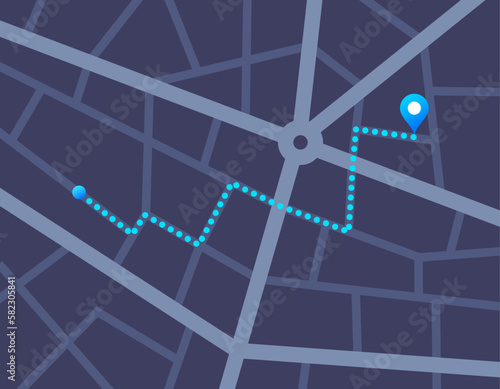 GPS navigation route