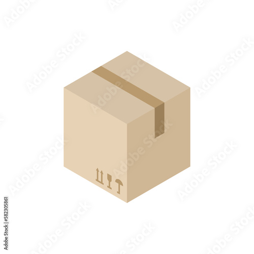 Parcel box isolated. Postal box Vector illustration