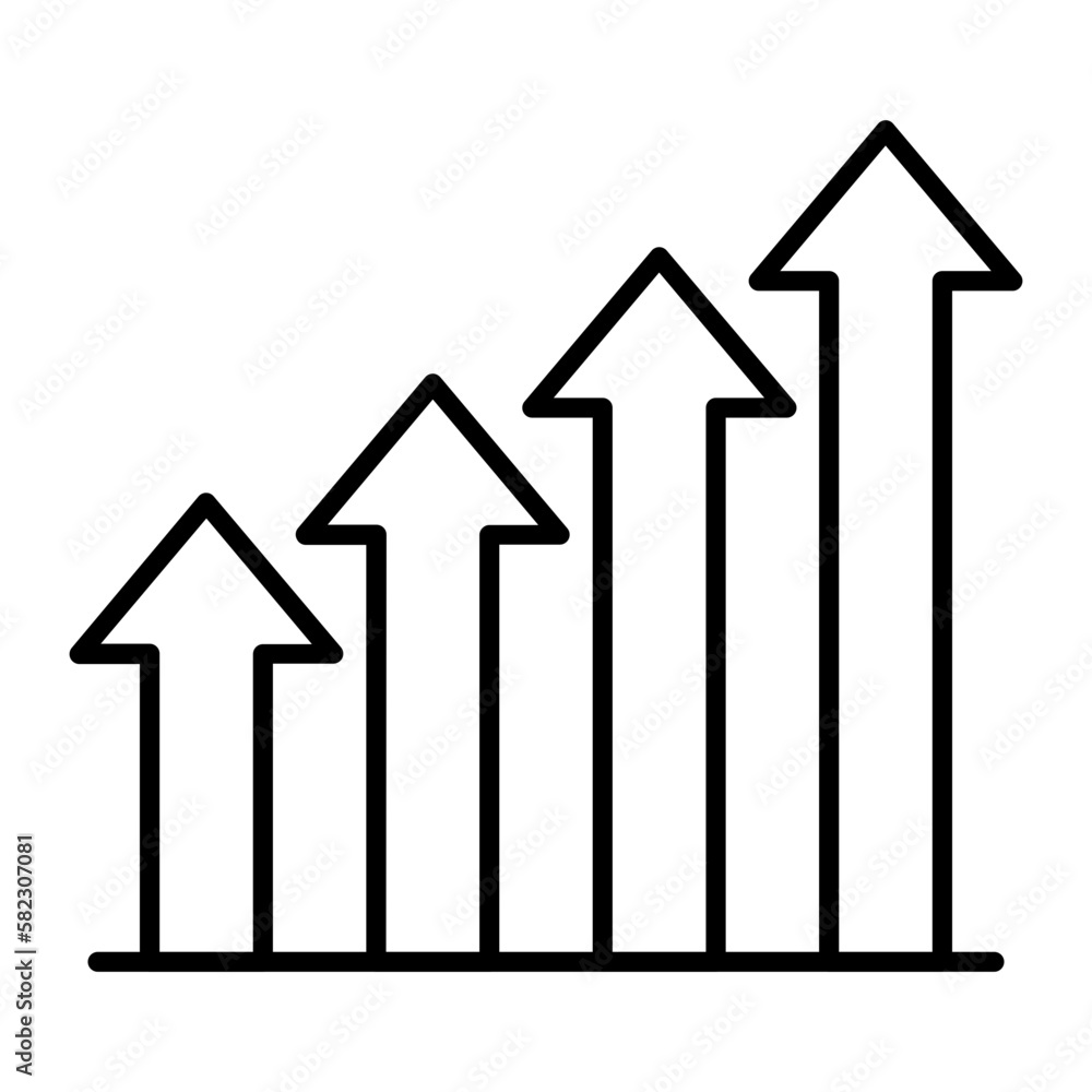 Performance Market Outline Icon Performance Market Outline Icon