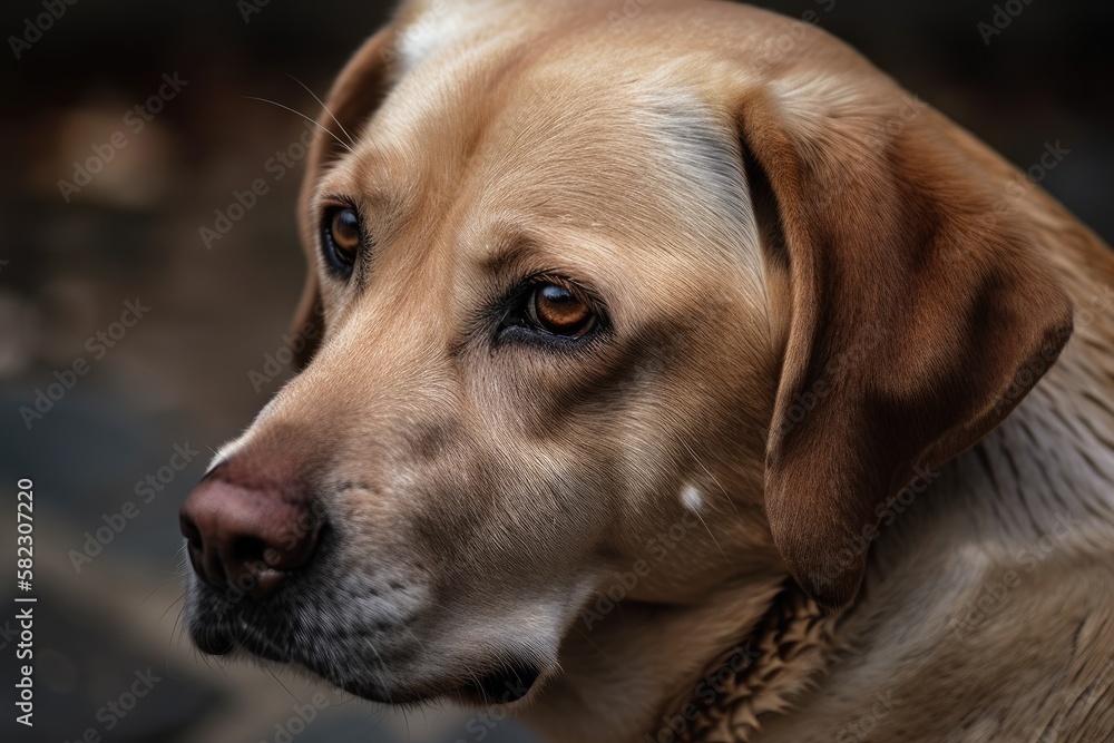 sad dog. Generative AI sad dog. Generative AI