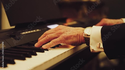 man playing piano