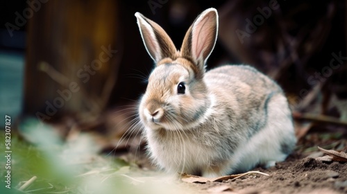 A Rabbit in the wild, Generative AI © d-AI-n