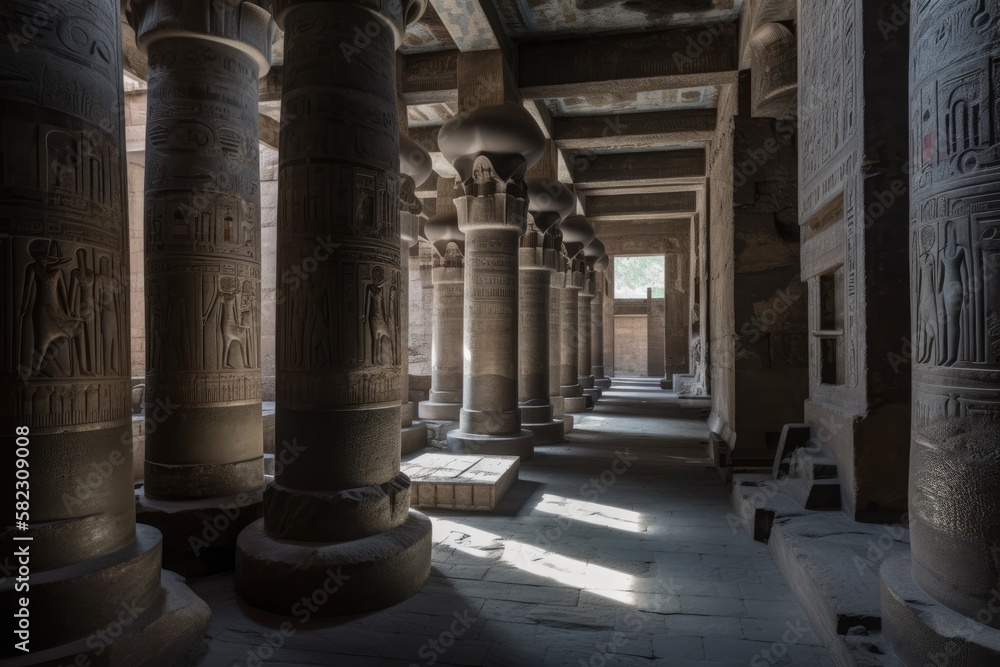 In Dendera, Egypt, Roman Emperor Trajan dressed as a pharaoh offered sacrifices to the gods. Generative AI In Dendera, Egypt, Roman Emperor Trajan dressed as a pharaoh offered sacrifices to the gods. Generative AI