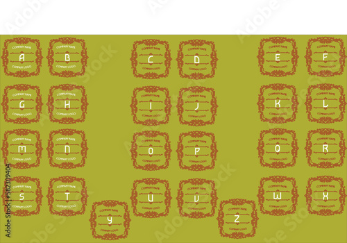  A, B, C, D, E, F, G, H, I, J, K, L, M, N, O, P, Q, R, S, T, U, V, W, X, Y, Z.