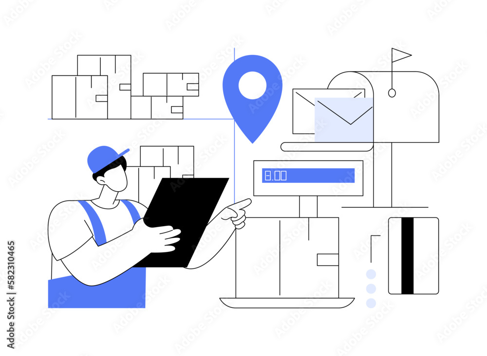 Post office abstract concept vector illustration. Post office abstract concept vector illustration.
