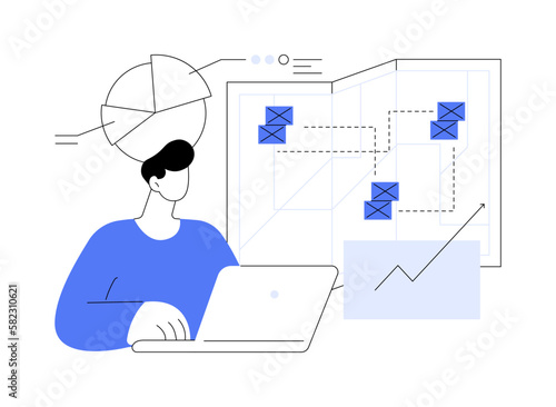 Supply chain management abstract concept vector illustration.