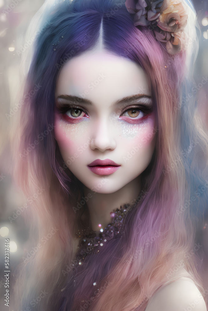 Fototapeta premium A beautiful illustration created by artificial intelligence by Carguilar, with varied colors and incredible and Delicate details