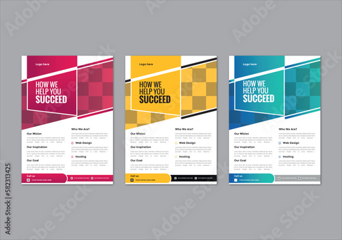 trend modern professional corporate business flyer design vector file print layout