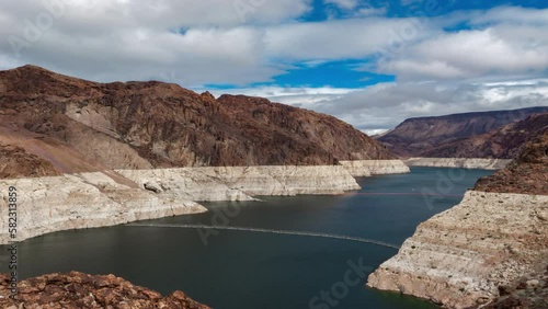 Record water level at Hoover Dam time lapse. shot in March 2023.