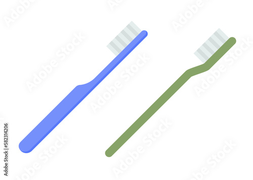 Toothbrush flat vector icon. Mouth brush design isolated tooth icon illustration.