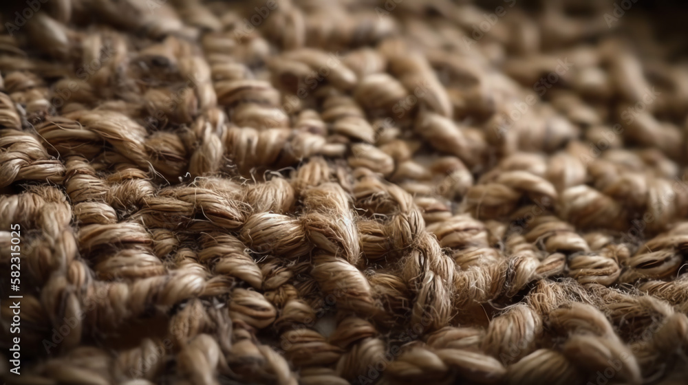 A detailed close - up image of a textured fabric, such as linen or burlap, showing the intricate weave pattern and natural fibers