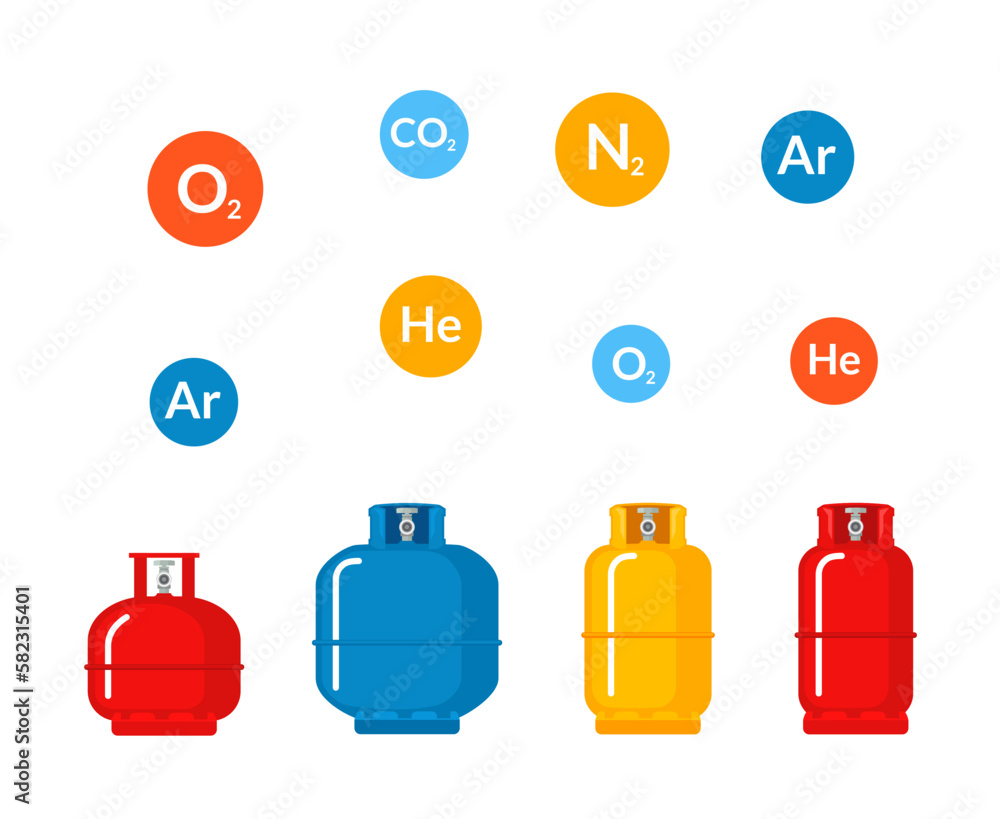 Gas cylinder vector tank. Lpg propane bottle icon container. Oxygen gas cylinder canister fuel storage Gas cylinder vector tank. Lpg propane bottle icon container. Oxygen gas cylinder canister fuel storage
