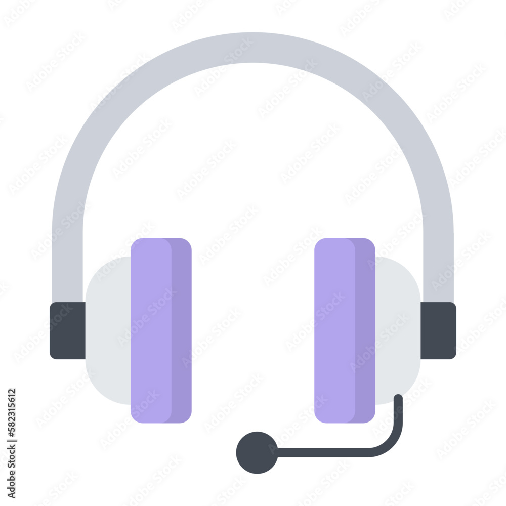 Headphones Flat Icon Headphones Flat Icon
