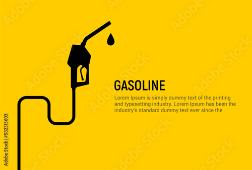 Fuel petrol pump gas diesel station. Car vector fuel gas pump nozzle background