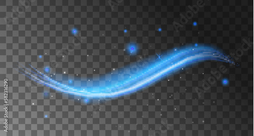Blue waves fresh air aroma vector abstract clean flow technology condition design wavy pattern stream.