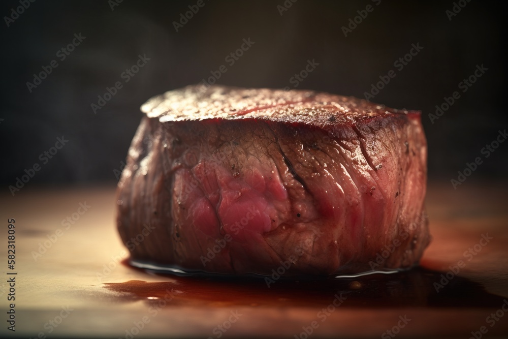Delicious Steak Filet mignon. A tender, lean cut of grilled beef from