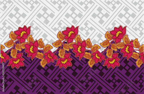 Batik Indonesian: is a technique of wax-resist dyeing applied to whole cloth, or cloth made using this technique originated from Indonesia.