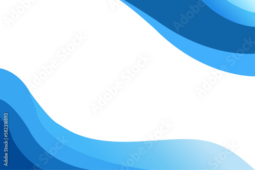 Abstract blue waves geometric background. Modern fluid shapes background design.