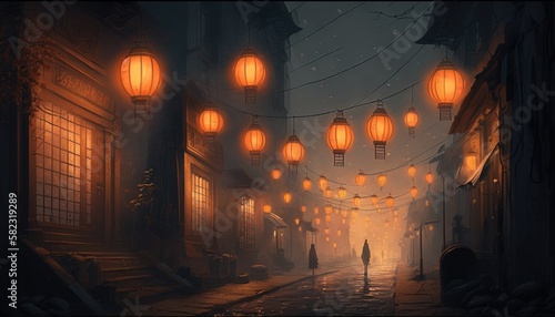 Lantern festival in Chinatown
