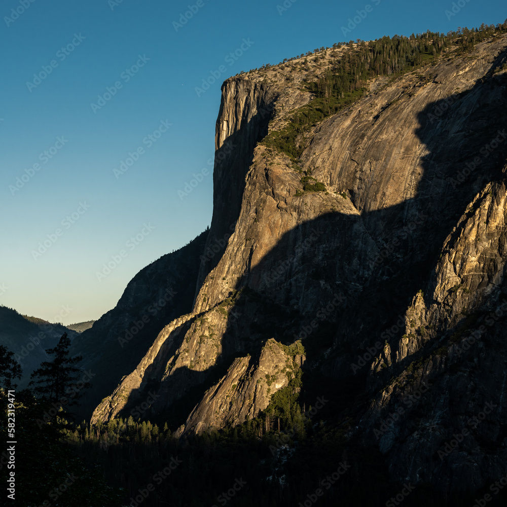 Light and Shadows Over the Cliff of El Capitan