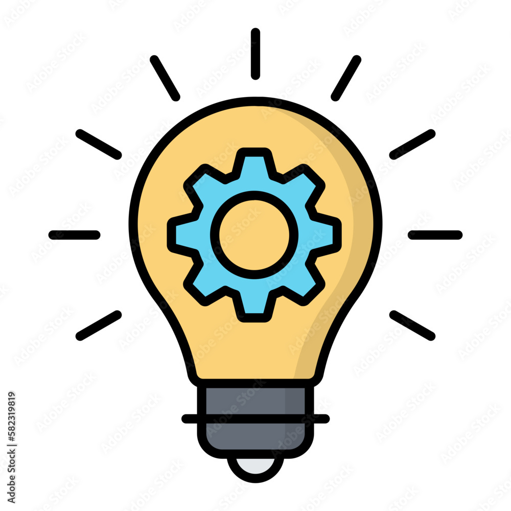Help Idea Line Color Icon Help Idea Line Color Icon