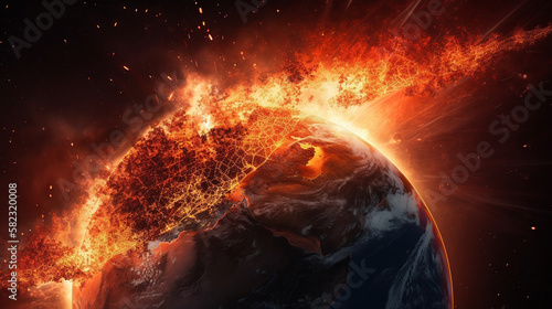 armageddon  apocalypse  fire  flame  earth  heat  planet  abstract  burning  burn  space  smoke  hot  red  light  orange  black  explosion  world  cosmos  texture  cloud  globe  sky  global  energy  f