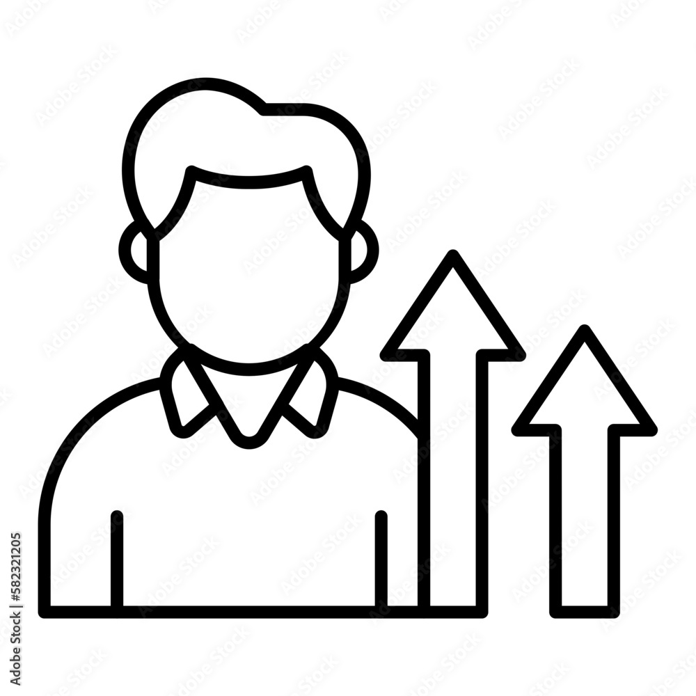 Growth Outline Icon Growth Outline Icon