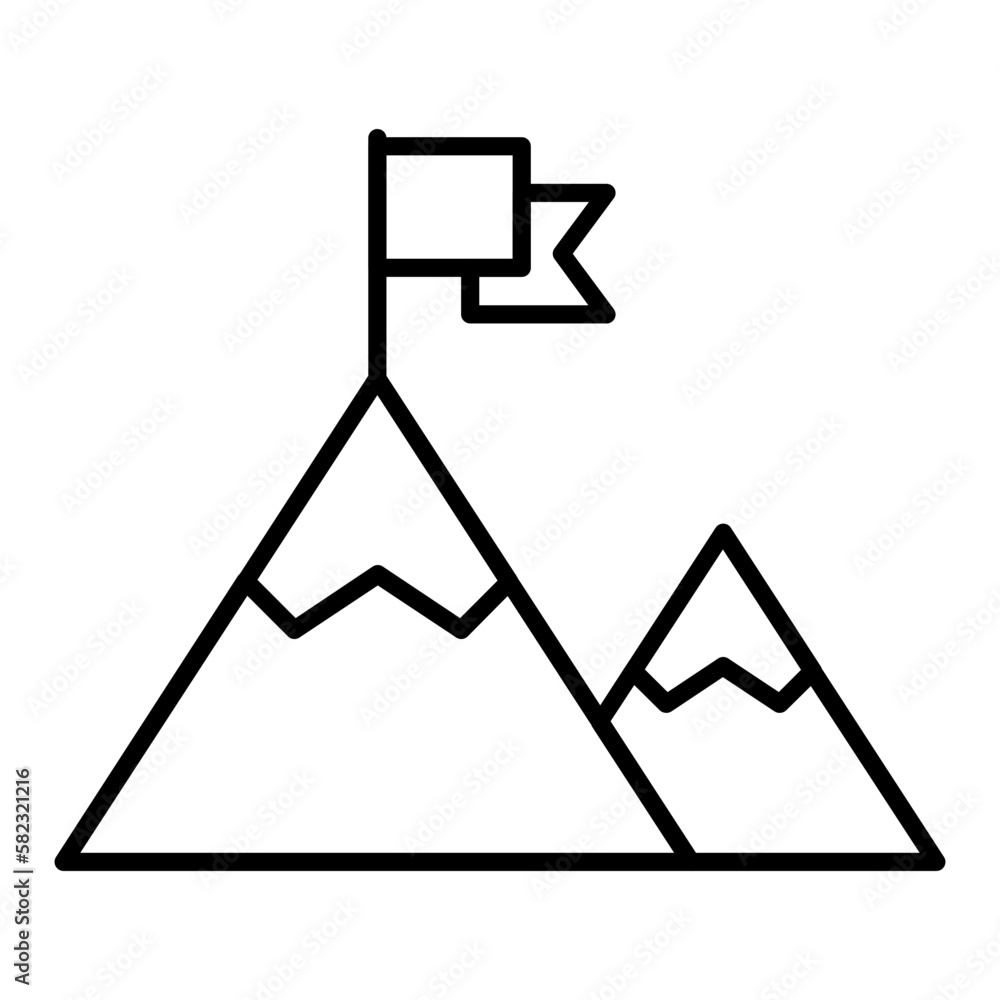 Fototapeta premium Mission Outline Icon