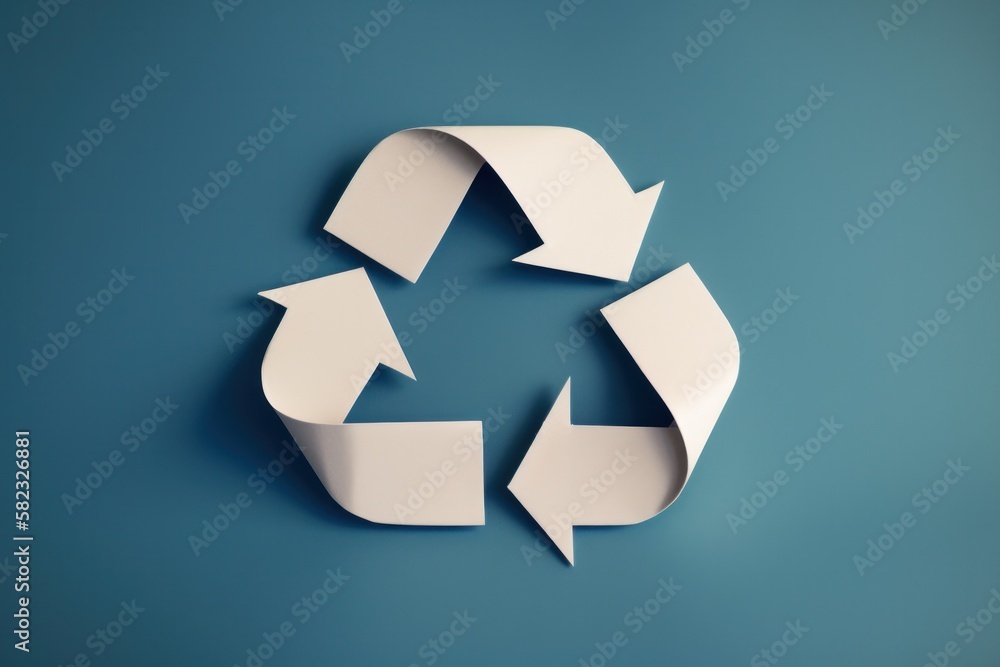recycle symbol made of paper recycle symbol made of paper