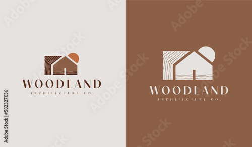 Woodwork Capenter Industry Woodwork Handyman Wood House Builder Logo Design. Universal creative premium symbol. Vector sign icon logo template. Vector illustration