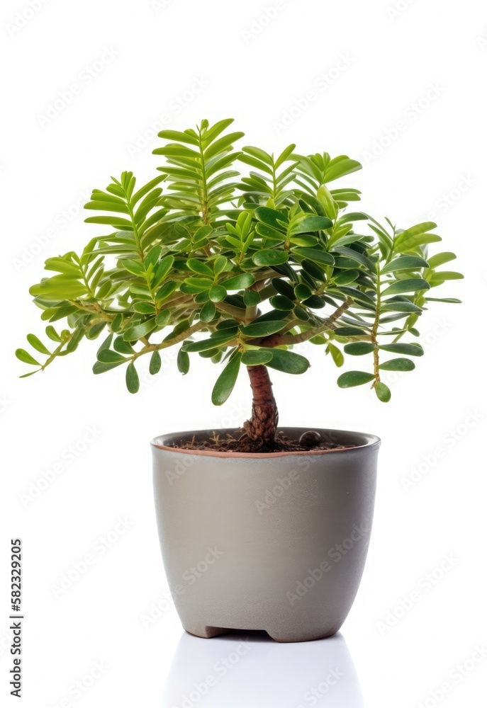 Obraz premium Home plants in pots on white isolated background