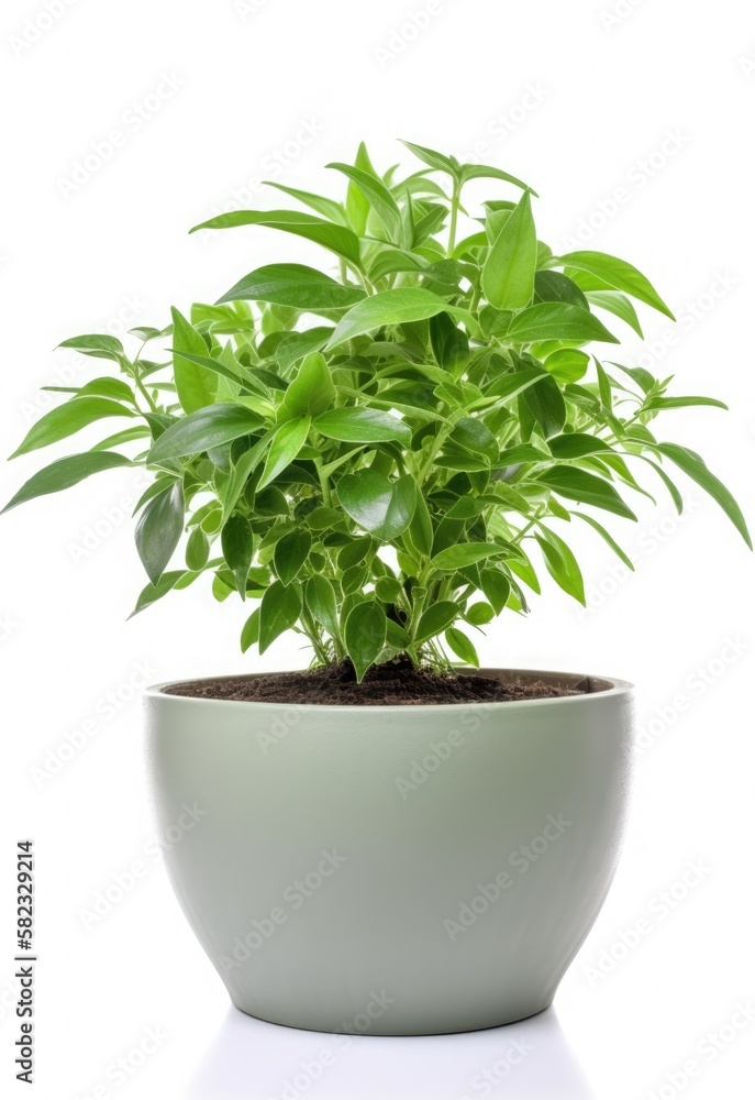 Home plants in pots on white isolated background Home plants in pots on white isolated background