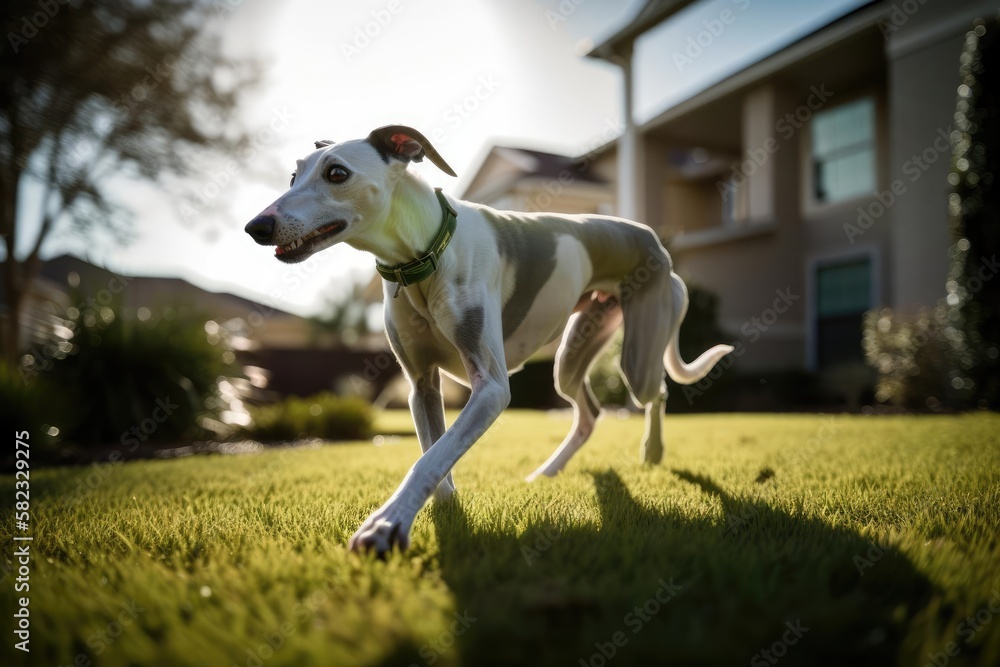 Sleek Whippet, created with Generative AI technology Sleek Whippet, created with Generative AI technology
